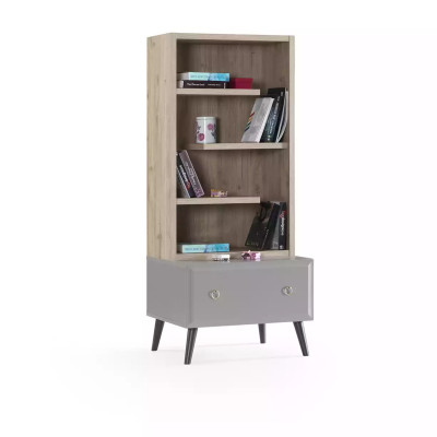 Bookshelf Standing Shelf Childrens shelf Shelf Bookcase Wood Grey