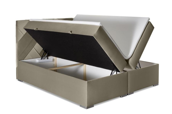 Luxury Bed Designer Bedroom Upholstered furniture Modern Double bed Box spring bed