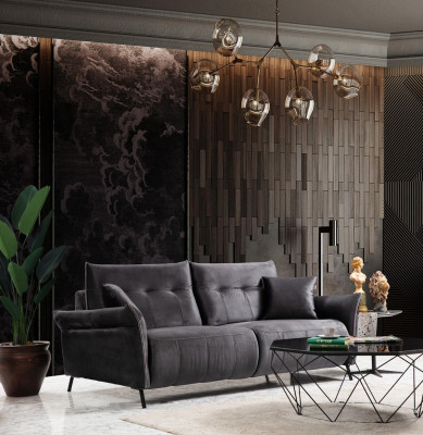 Three-seater sofa luxury modern living room upholstered textile furniture couch new