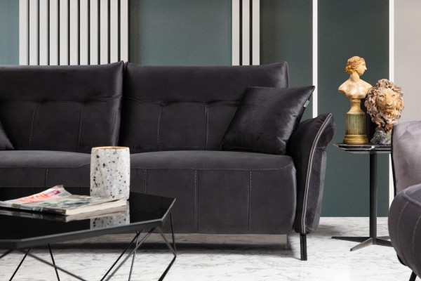 Sofa set Set 2 pieces Living room 2x Sofa Couch Three-seater Modern Furniture