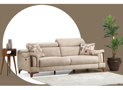 Three Seater Sofa Couch Living room Designer Furniture Modern Upholstery Textile