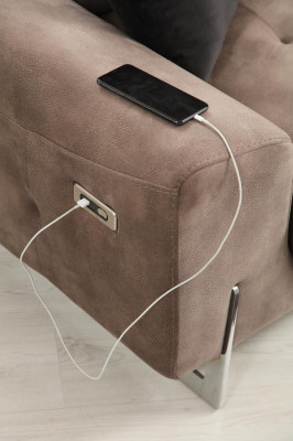 Three-seater sofa couch style modern design upholstered furniture luxury textile