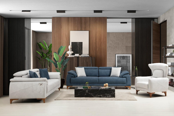 Living room Set Modern Luxury Sofa set 3 pcs Upholstery Furniture Textile new