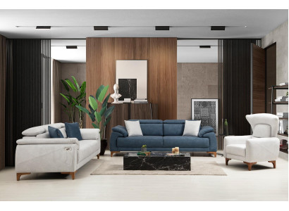 Living room Set Modern Luxury Sofa set 3 pcs Upholstery Furniture Textile new