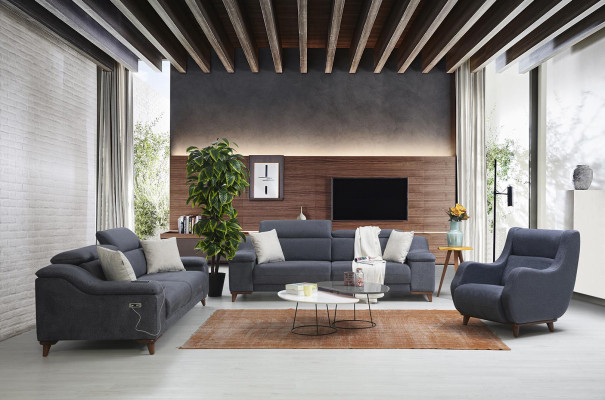 Sofa set Set Complete Modern Living room Textile Couch Luxury Upholstered furniture