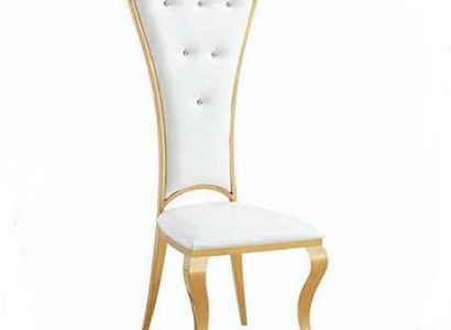 Chair Armchair Upholstery Wood Classic Chairs Luxury stainless steel Armchair