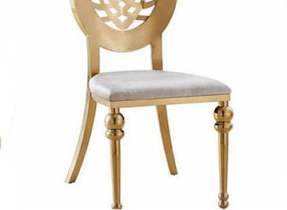 Chair 1x Dining Room Chairs Armchair stainless steel Design Furniture Metal Steel