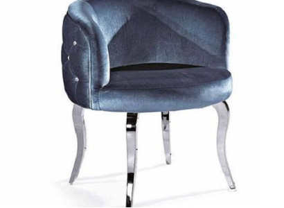 Design Chair Textile Dining room stainless steel Armchair Chair Lounge Seater