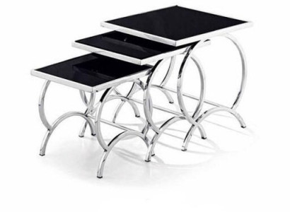 Side table Table 3x Coffee table Sofa Tables Living room Design stainless steel