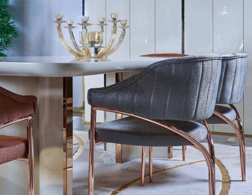 Luxury Tables Dining room Table Dining room Modern Gold stainless steel Immediately