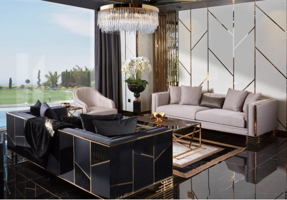 Sofa set Sofa Armchair 3+3+1Seater Coffee table Side table Set 5 pieces