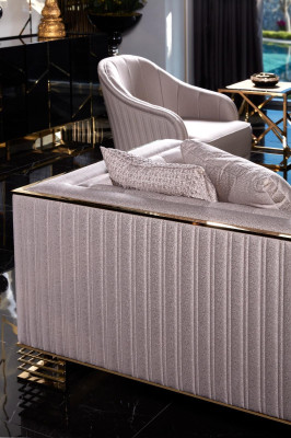 Sofa set Sofa Armchair 3+3+1Seater Coffee table Side table Set 5 pieces