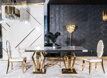 Luxury Tables Dining room Table Dining room Modern stainless steel Immediately White