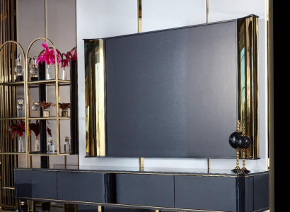 TV cabinet lowboard tv stand sideboard living room modern wood black design