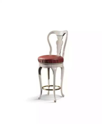Classic White Chair Designer Bar Stool Wooden Chair Luxury Furniture Stool