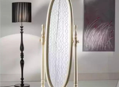 Classic r Living room Big Floor Mirror Beige Wooden Frame Design new