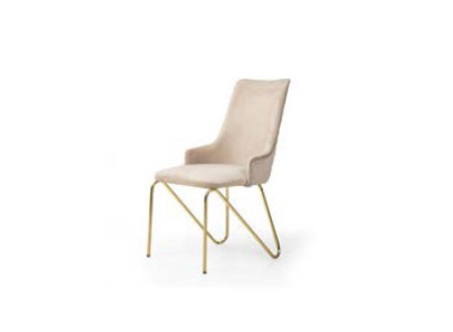 Luxurious chair in universal white color for modern dining room