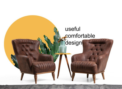 Luxury Furniture Design Armchair Modern Design Armchair Brown Living room new