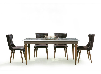 Complete Set Dining table 4x Chairs Dining room Set Ess Wood Table Tables 4pcs