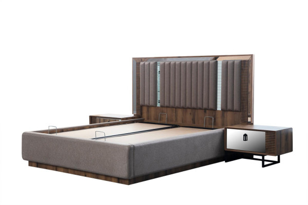 Grey-brown bedroom set for modern living environments