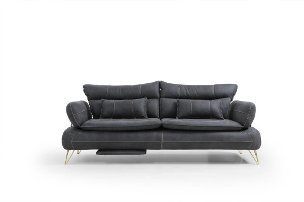 Sofa set 3+3+1+1 Seater Suite Black Sofa Armchair Sofas Set 4pcs