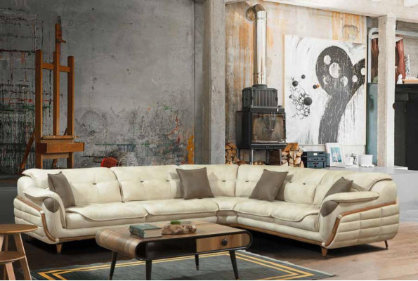 Luxury Corner sofa L-shape Suite Seat Living room Upholstered furniture Corner Sofa