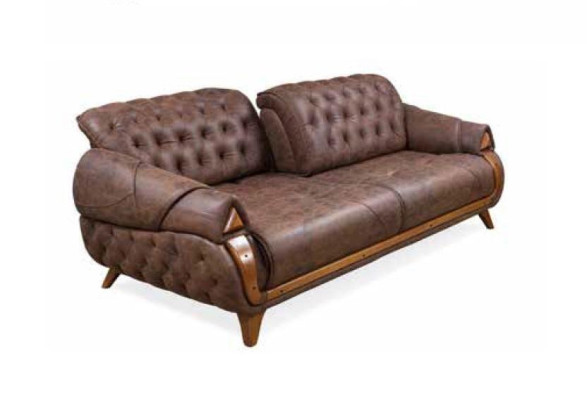 Three Seater Fabric Sofa Couch Upholstery Furniture Classic Living room Design