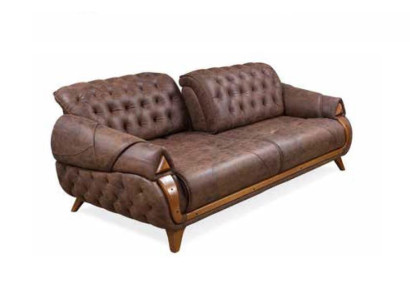 Three Seater Fabric Sofa Couch Upholstery Furniture Classic Living room Design