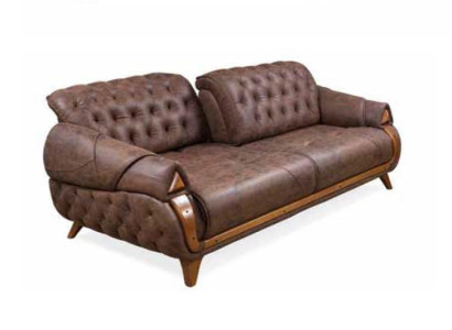 Three Seater Fabric Sofa Couch Upholstery Furniture Classic Living room Design