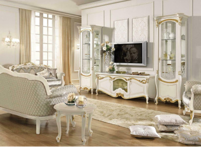 Classic Living Wall Living room Display case Sideboard TV cabinet Shelf Walls Wardrobe 3pcs.