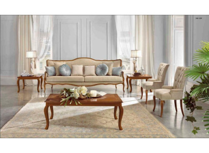 Sofa set 6 pieces. Classic Furniture Sofa Armchair Side Table Coffee table Wood