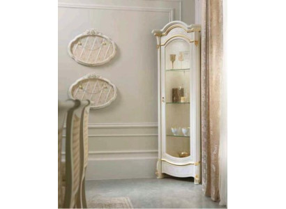 Classic Corner Showcase Corner Cabinet Glass Wood Display case Furniture Glass Wardrobe Display case