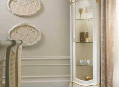 Classic Corner Showcase Corner Cabinet Glass Wood Display case Furniture Glass Wardrobe Display case