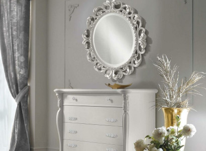 Classic Bedroom Chests of drawers 2 pcs. Set Baroque Rococo Chest of drawers + Mirror new
