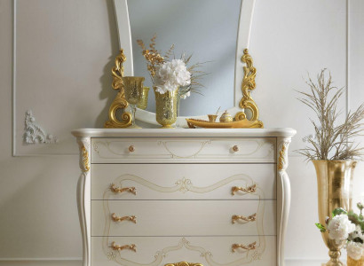 Elegant Style Furniture Bedroom Wardrobe Chest of drawers Classic Sideboard with Mirror