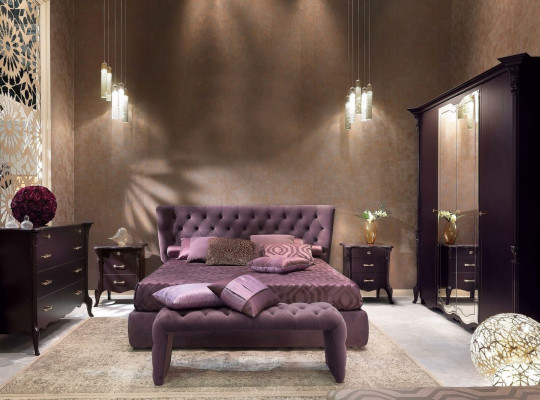 Bed Upholstery Design Luxury Double Hotel Beds Sleep Room Luxury Purple