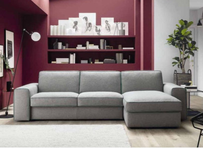 Modern Luxury Corner Textile Wood Sofa L-shape alfitalia Design Upholstery Living room