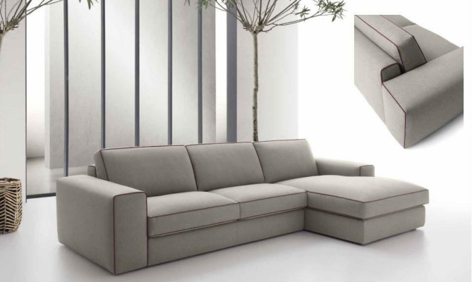 Fabric L-shape Couch Living landscape Corner sofa Modern Design Sofa Focus alfitalia