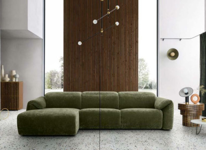 Sofas Textile sofa Couch Living landscape Sofa Seat Esk Corner sofa L-shape Italy new