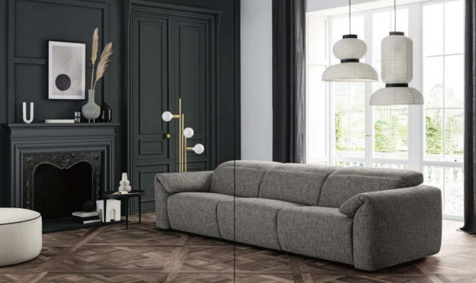 Sofa 3-seater fabric sofa Couch Living landscape Upholstered sofa Lounge sofa three-seater new