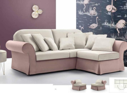 Corner sofa L-shape Upholstery Sofa Modern Living room Furniture Luxury Fabric new alfitalia