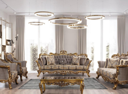 Luxury sofa set Classic Couch Sofa Upholstery Furniture Set Complete 5 pieces