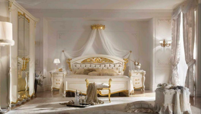 Wedding Bed Double Marriage Beds Classic Italian Style Furniture Baroque