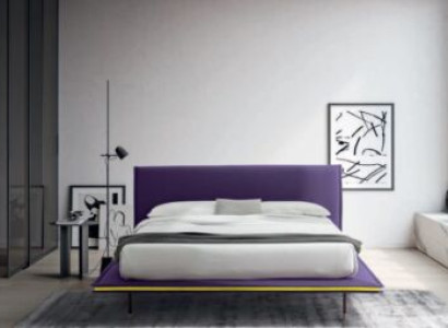 Design Bed 140x200cm Upholstery Luxury Beds Double Hotel Sleep Room Wood new