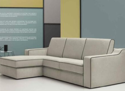 Design Textile Modern Couch Luxury Corner sofa L-shape Furniture Upholstery Beige alfitalia