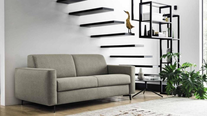 Living landscape upholstered sofa lounge sofa three-seater sofa fabric sofa couch Italy