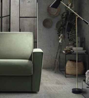 Furniture Living room Design Green Textile Alfitalia Modern Design Luxury Sofa 2 Seater