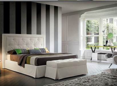 Chesterfield Beds 180x200cm Sleep Room Textile Fabric Bed Design Luxury Hotel