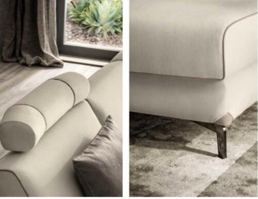 Design Gray Sofa 3 Seater Modern Fabric Couch Sofa Upholstery Sofas Luxury alfitalia