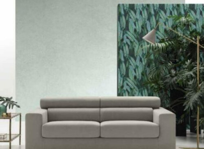 Sofa 3 Seater Couch Modern Luxury Upholstery Seat Sofa Textile Gray Fabric alfitalia